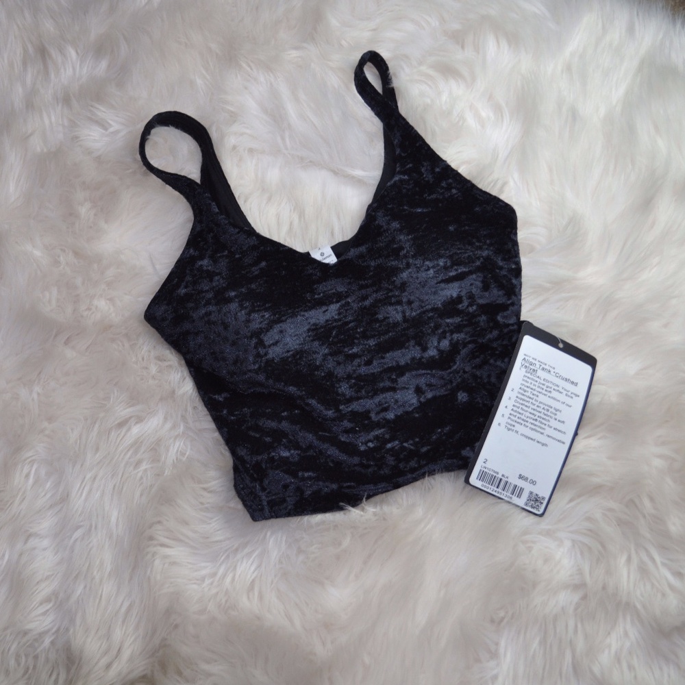 LULU Align Crushed Velvet Halter Top